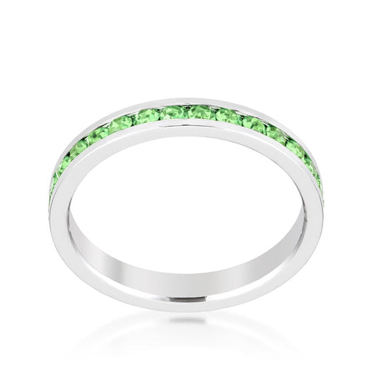 Peridot Crystal Stackable Ring
