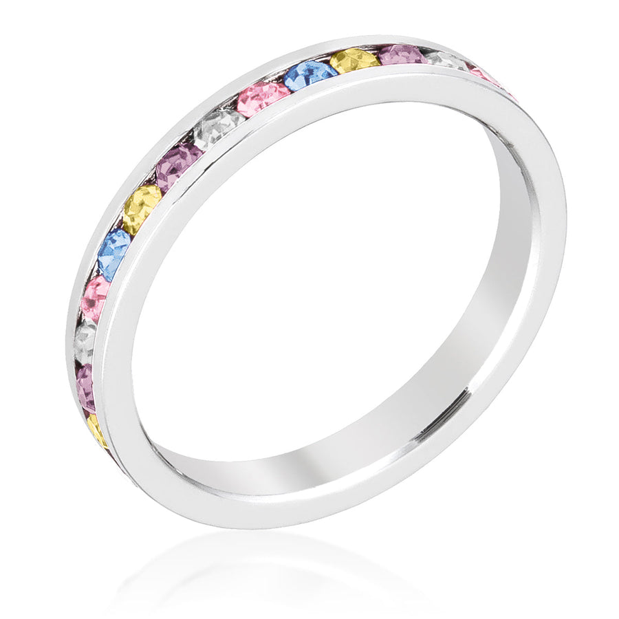 Mixed Crystal Stackable Ring