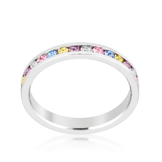 Mixed Crystal Stackable Ring