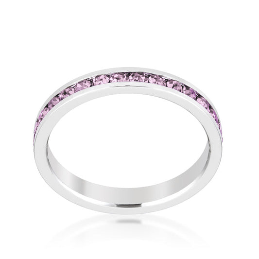 Lavender Crystal Stackable Eternity Ring