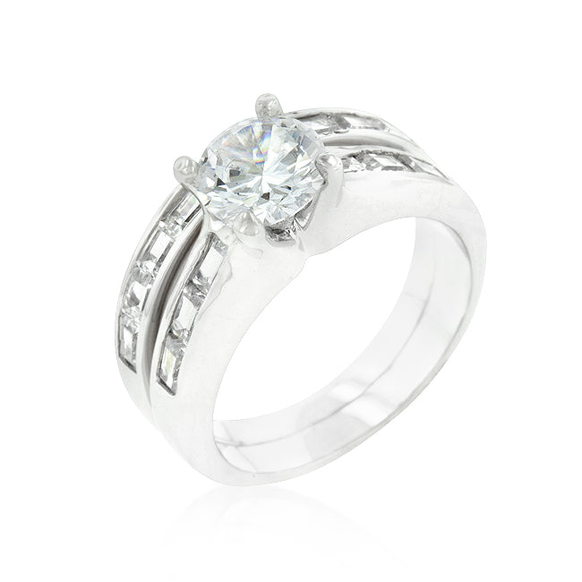 Rhodium Stackable Ring Set