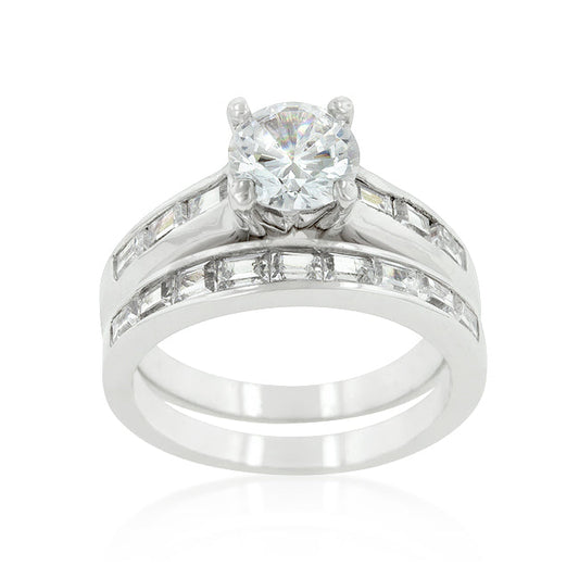 Rhodium Stackable Ring Set