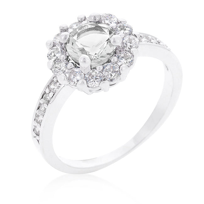 Bella Clear Birthstone Engagement Ring