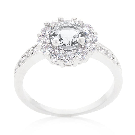 Bella Clear Birthstone Engagement Ring