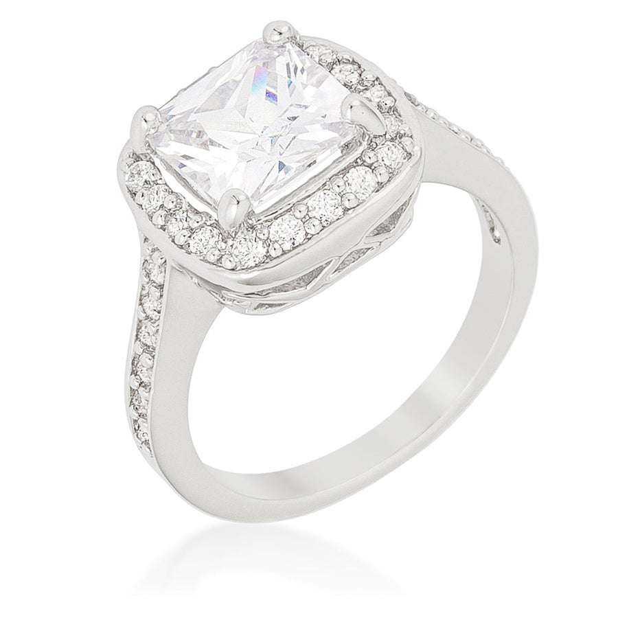 Halo Cushion Cut Engagement Ring