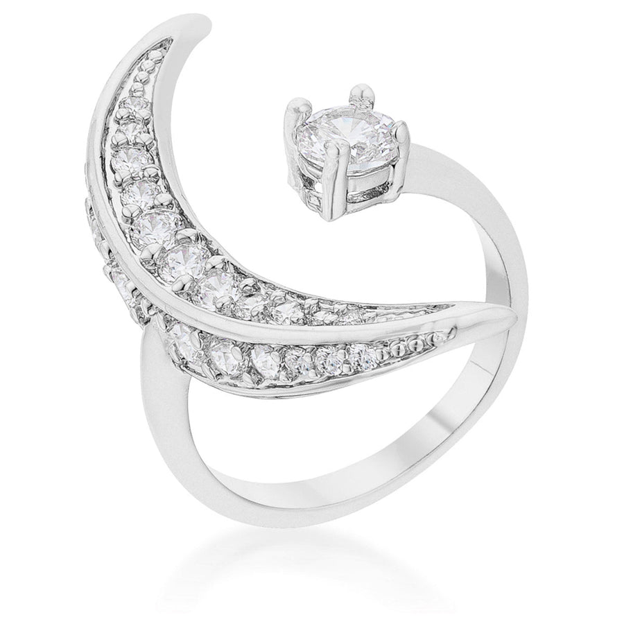 Luna .75ct Crystal Rhodium Wrap Ring