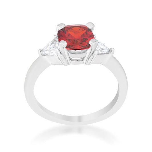 Shonda 1.8ct Ruby CZ Cushion Statement Ring