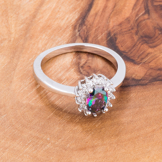 Mystic Petite Oval CZ Ring
