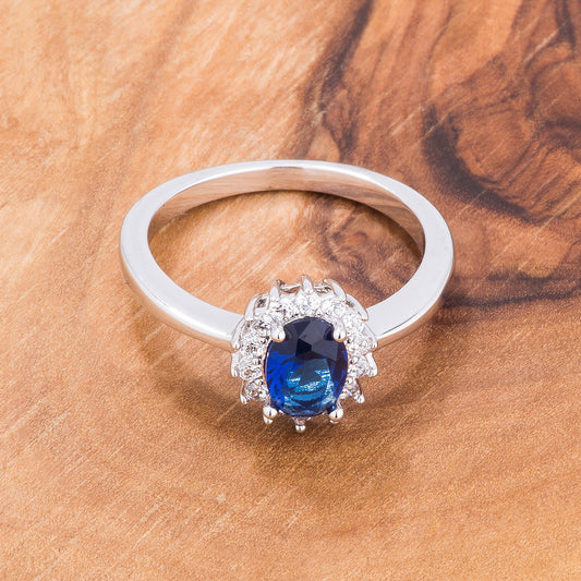 Sapphire Blue Petite Oval Ring