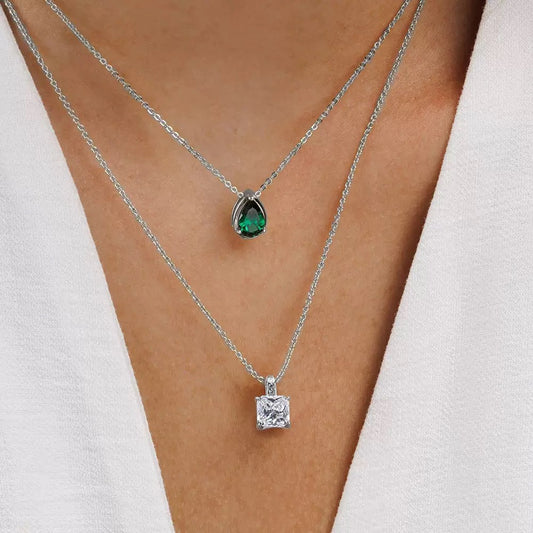 Sterling Silver 8A Cubic Zirconia Necklace