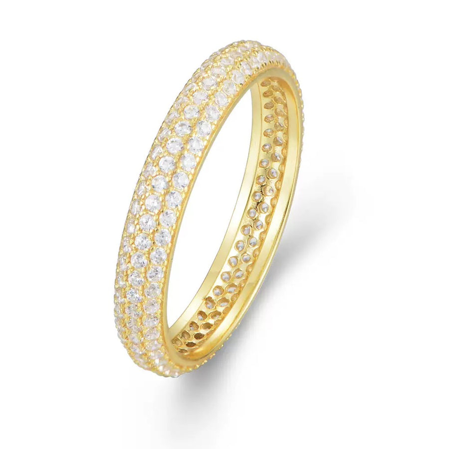 Sterling Silver Cubic Zirconia Eternity Ring