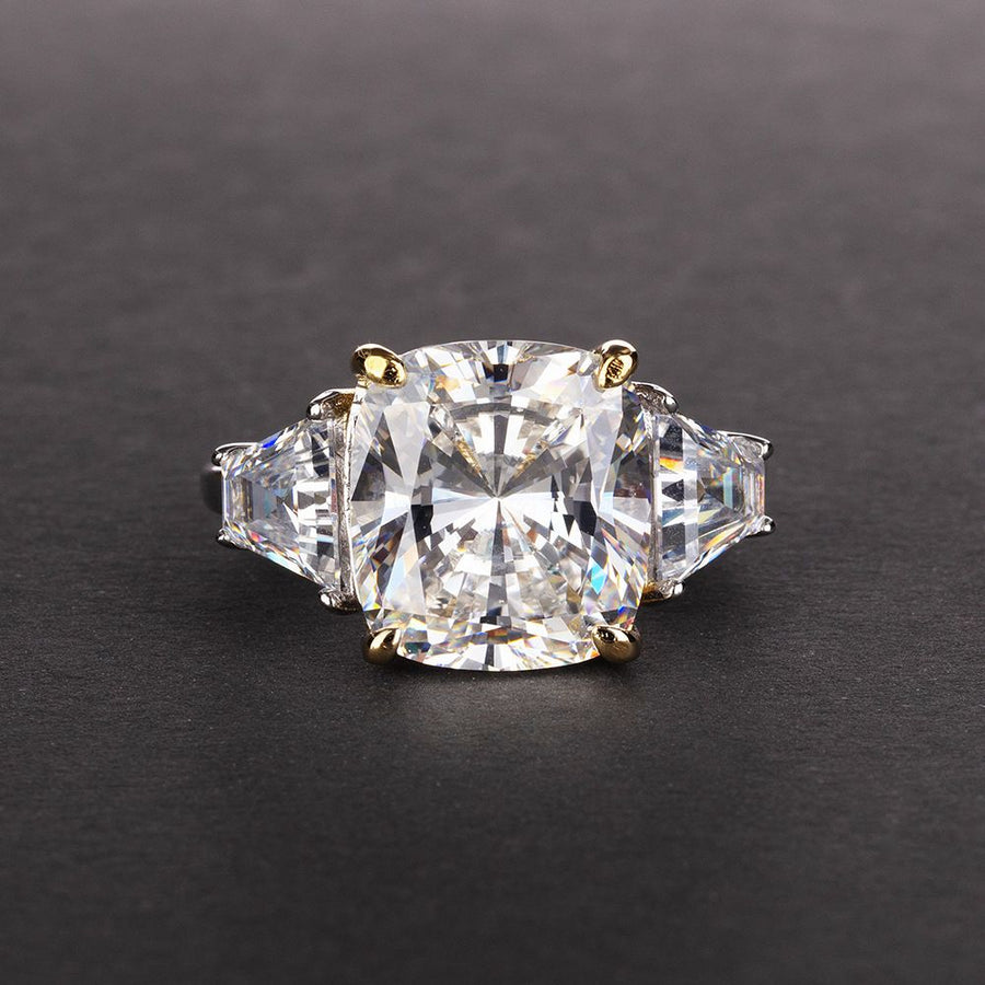 Masculine Radiant Crystal 925 Sterling Silver Ring