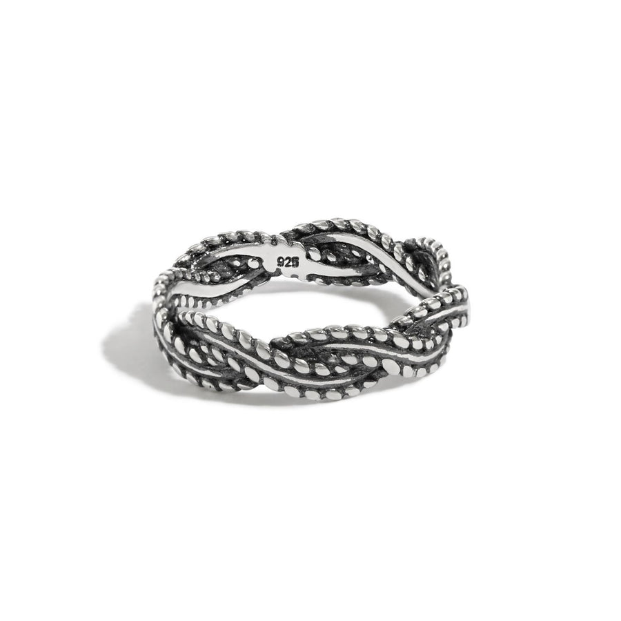 Vintage Twisted Cross Sterling Silver Ring