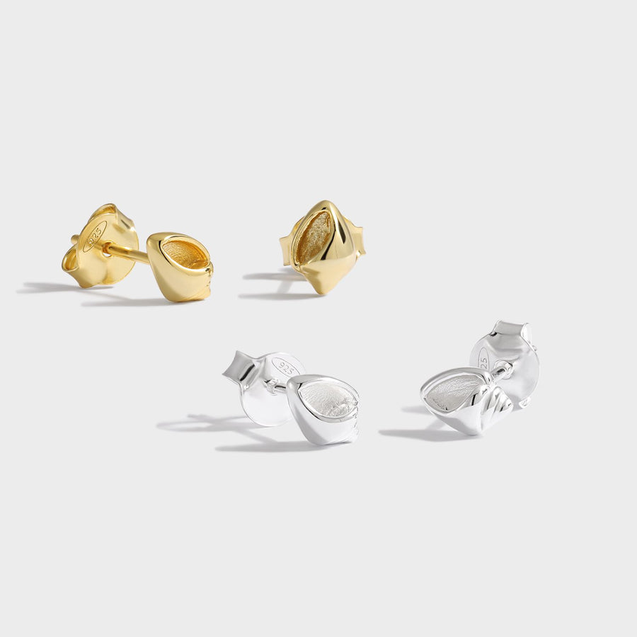 Mini Conch 925 Sterling Silver Stud Earrings