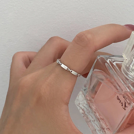 Gold Plated Sterling Silver Panel Link Ring