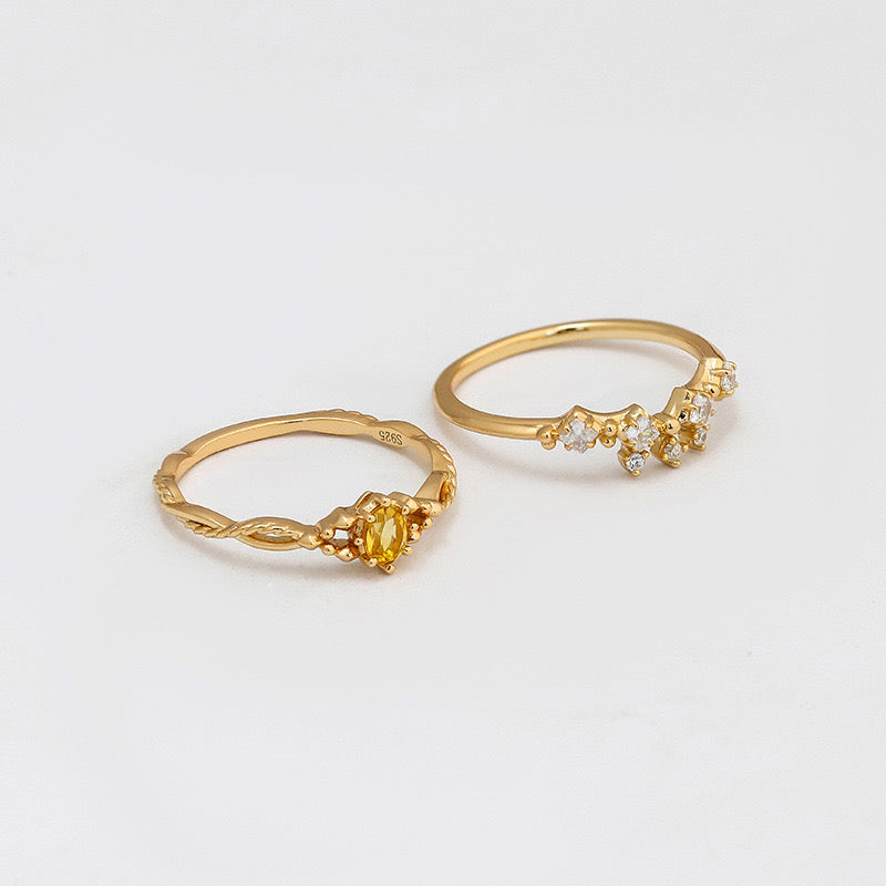 Crown Natural Citrine Ring in Sterling Silver