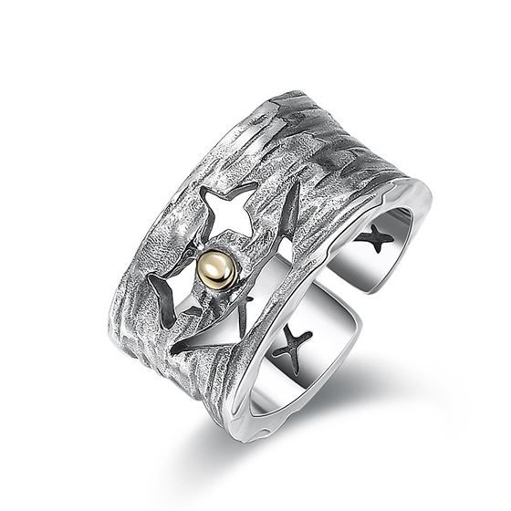 Vintage Clown Adjustable Sterling Silver Ring