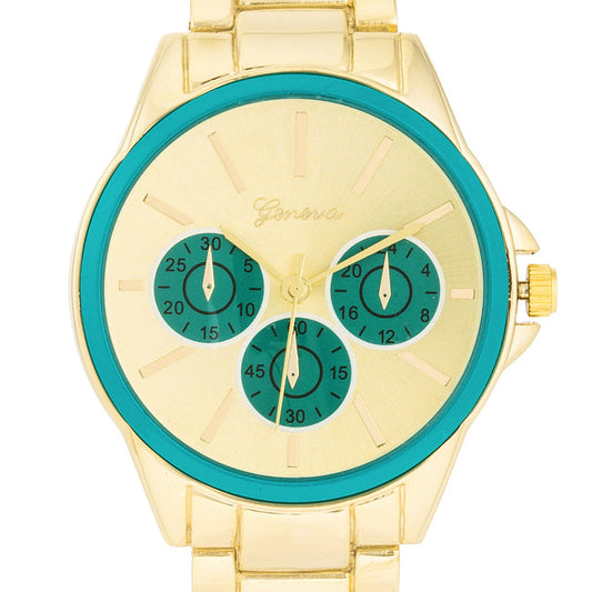 Chrono Goldtone Metal Watch