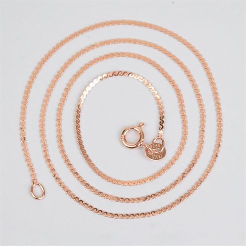 Rose Gold S Chain Necklace, 925 Sterling Silver