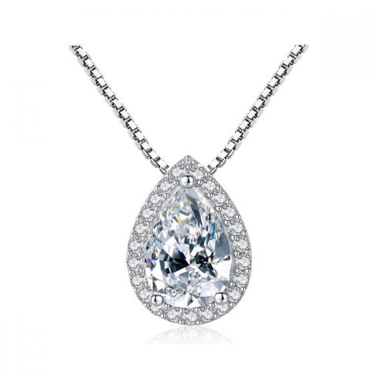 Waterdrop CZ 925 Sterling Silver Necklace