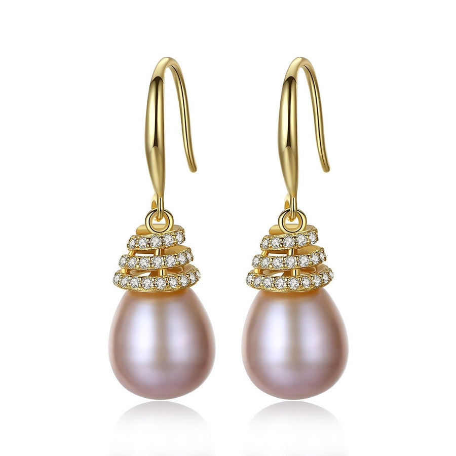 Waterdrop Freshwater Pearl Screw-Back Earrings