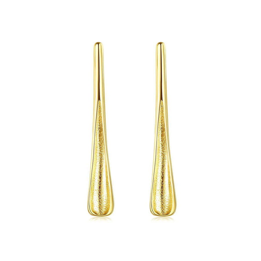 Waterdrop Dangling Earrings in 14K Yellow Gold-Plated 925 Sterling Silver