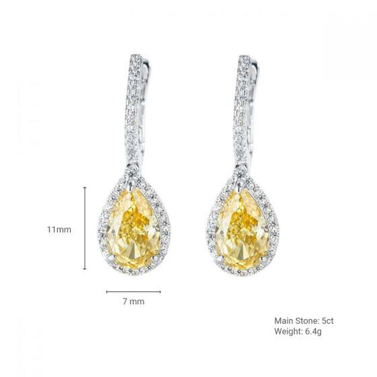 Waterdrop Cubic Zirconia 925 Sterling Silver Drop Earrings
