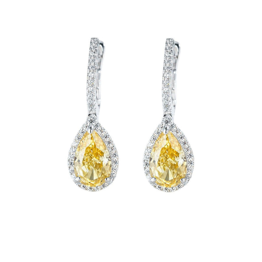Waterdrop Cubic Zirconia 925 Sterling Silver Drop Earrings