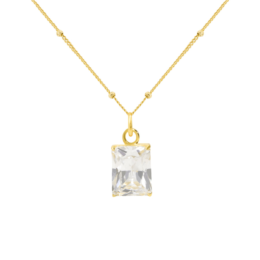 Geometry Fading Color Radiant Crystal Necklace
