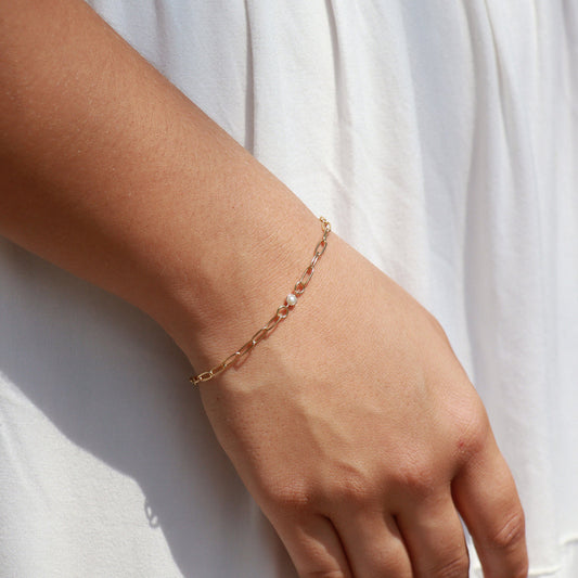 14K Solid Gold Birthstone Connector Charms