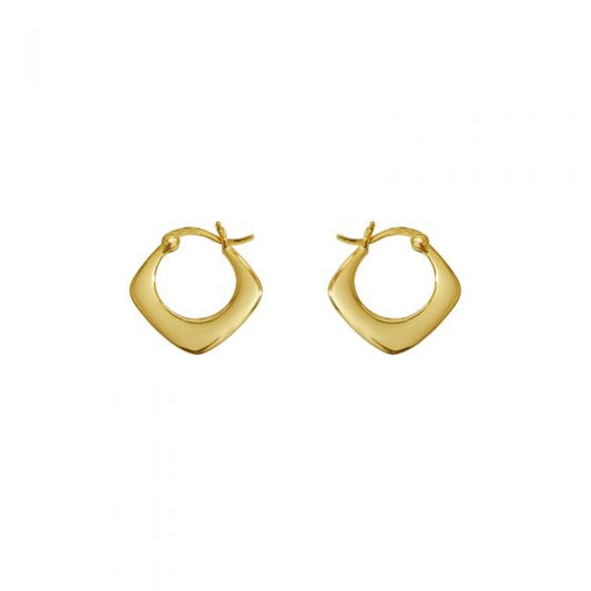 Geometric Square 18K Gold-Plated 925 Sterling Silver Earrings