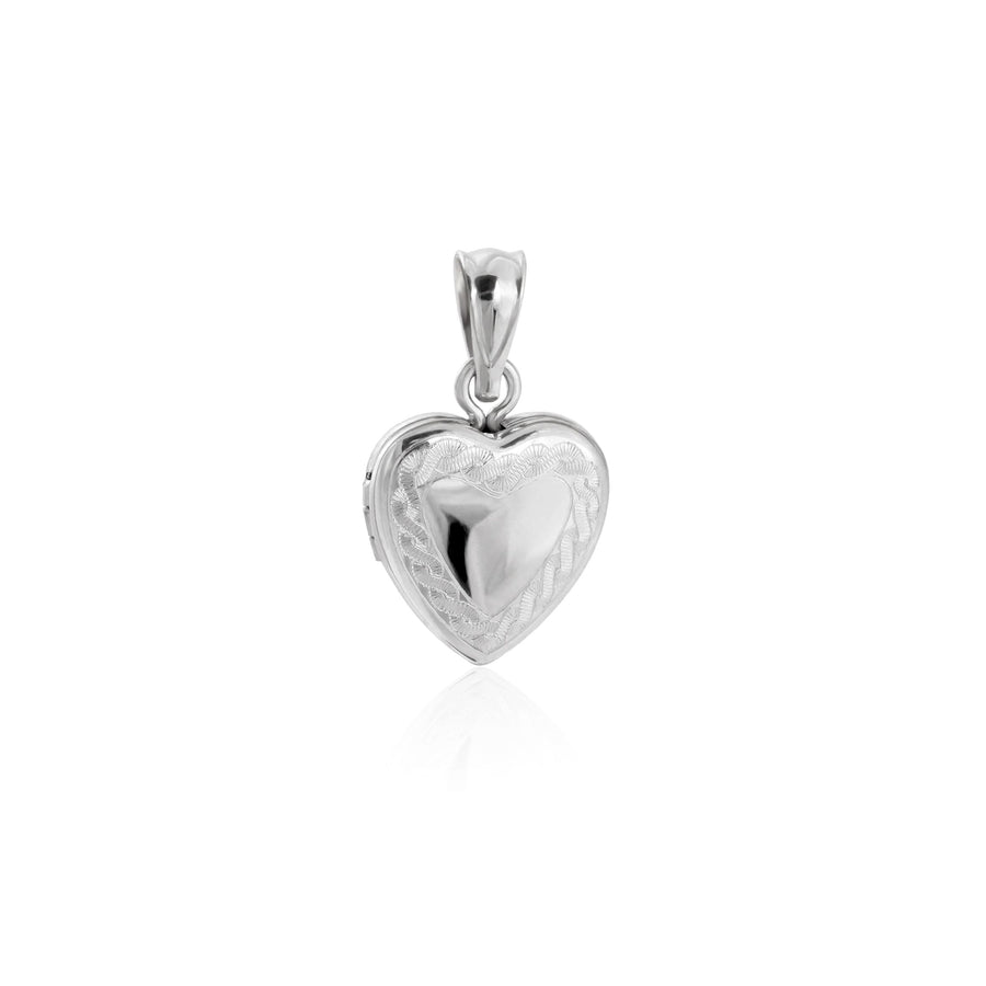 Twisted Heart Sterling Silver Locket Pendant