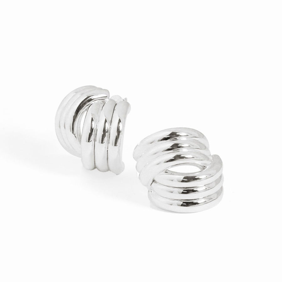 Chunky Electroforming Cross Statement Earrings