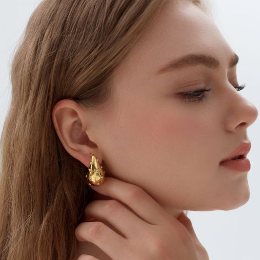Mini Shell Pearl Waterdrop Stud Earrings, 925 Sterling Silver