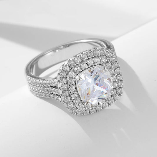 Sterling Silver Timeless Wedding Ring with Cubic Zirconia