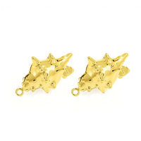 Electroformed Conch Stud Earrings, 18K Yellow Gold or Silver