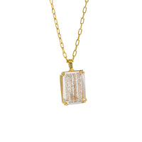 Sterling Silver Rock Crystal Necklace