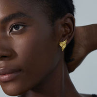 Triangle Wing Statement Earrings in 925 Sterling Silver