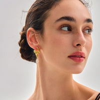 Large Irregular Pearl Knot Sterling Silver Stud Earrings
