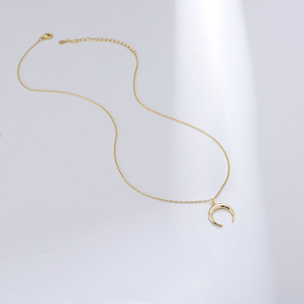 Gold Plated Sterling Silver Moon Choker Necklace