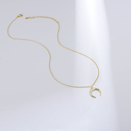 Gold Plated Sterling Silver Moon Choker Necklace