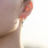 Sterling Silver Cubic Zirconia Long Drop Earrings