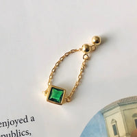Square Adjustable Chain Ring in 925 Sterling Silver