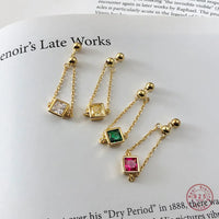 Square Adjustable Chain Ring in 925 Sterling Silver