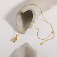 Irregular Mushroom Necklace, 925 Sterling Silver