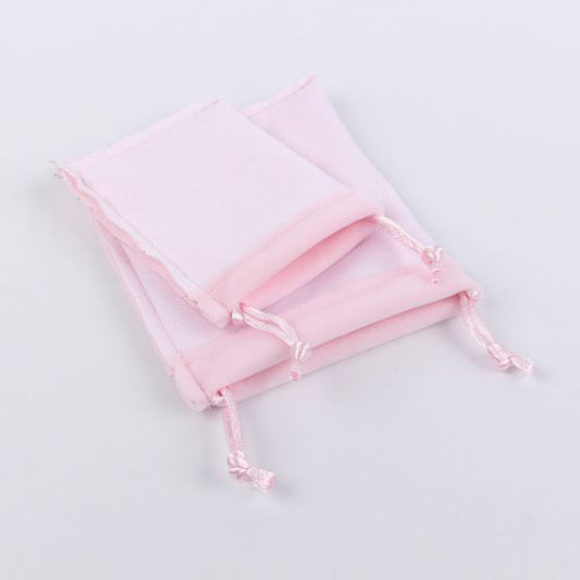 Velvet Jewelry Pouch, Pink or Grey