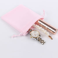 Velvet Jewelry Pouch, Pink or Grey
