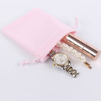 Velvet Jewelry Pouch, Pink or Grey