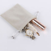 Velvet Jewelry Pouch, Pink or Grey