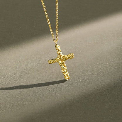 Sterling Silver Gold Cross Necklace